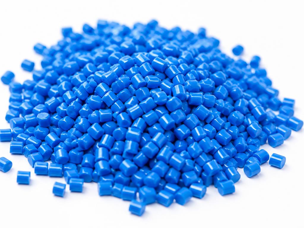 HDPE reprocessed granules — blue